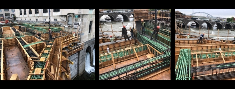 three images of the construction equipment