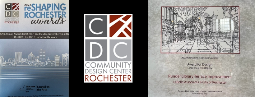 logos and drawings from reshaping Rochester awards 