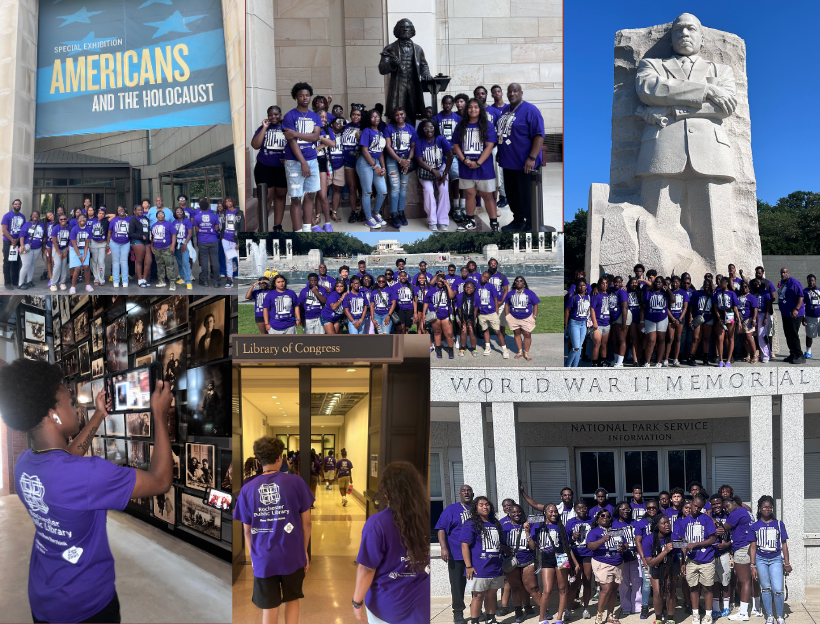 collage of Safe to Be Smart youth during DC trip