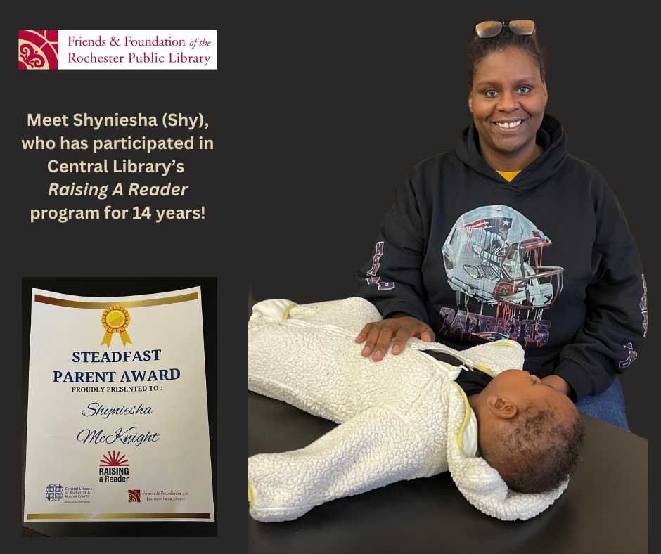 photo of Raising a Reader parent with baby